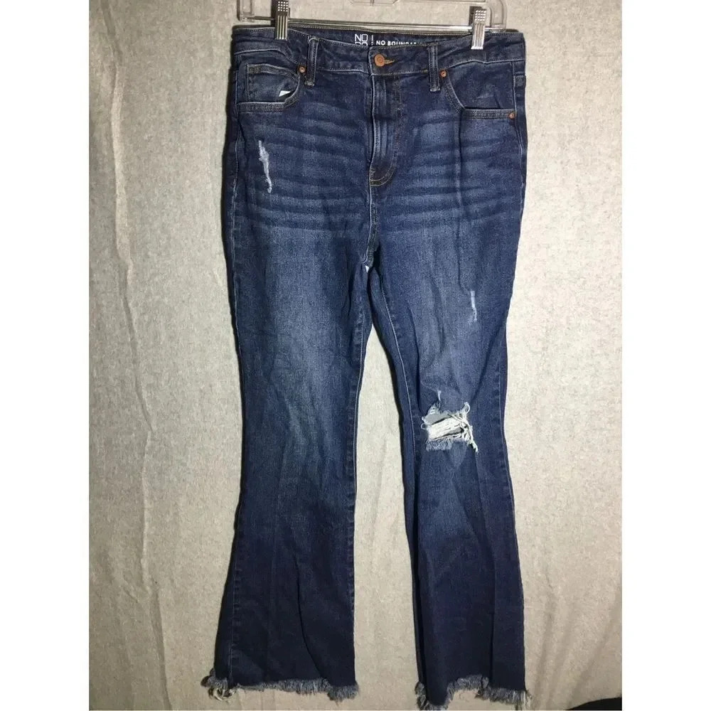 Lot of 2 No Boundaries Bootcut Jeans Light Wash Dark Wash Casual Cotton Cute - Picture 7 of 10